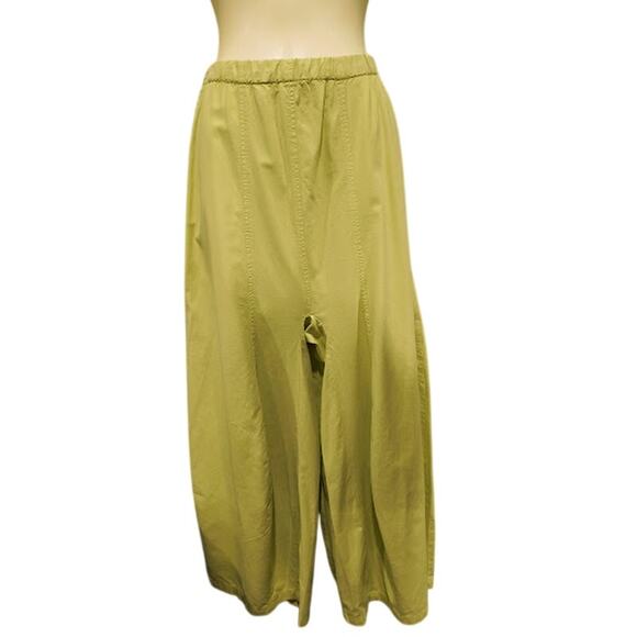 Gerties Wide Leg, Elastic Comfort Waist Pants with Pockets, Light Green, Sz S - Picture 1 of 6